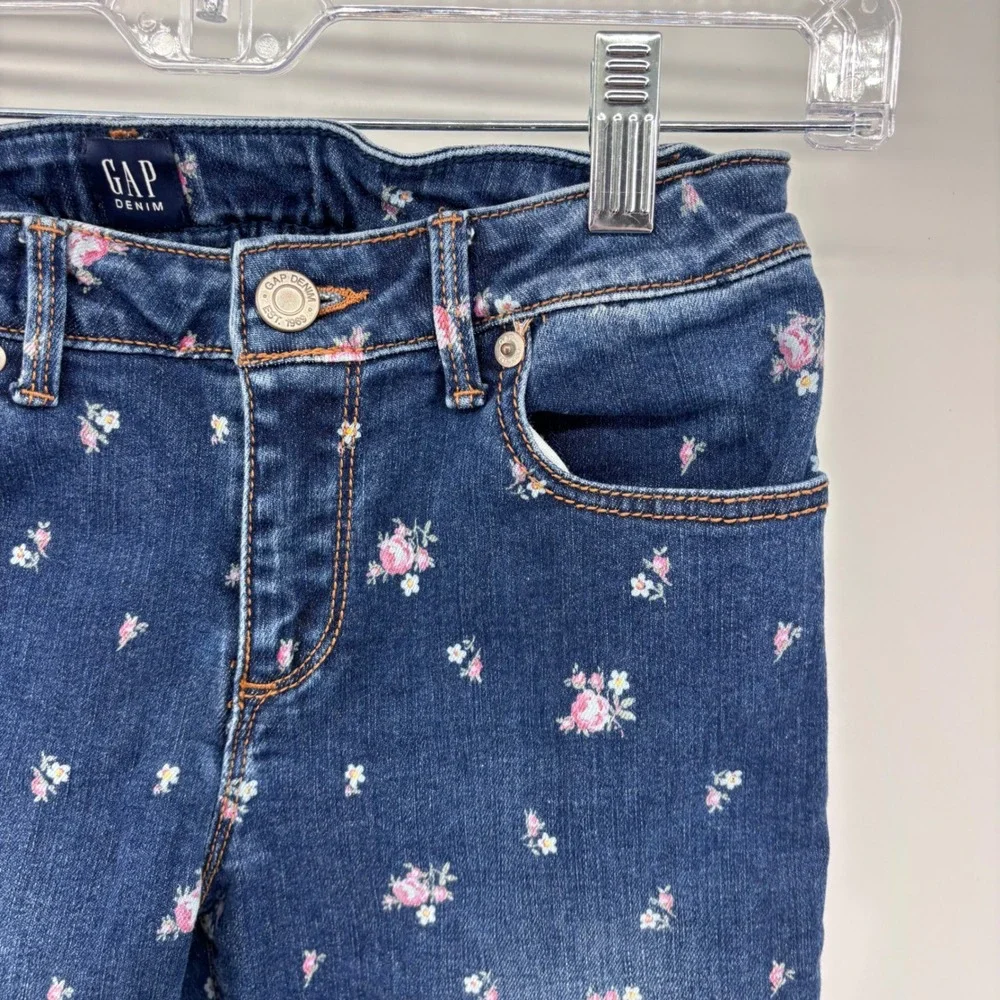 GAP Dark‎ Blue Kids Jeans with Floral Design